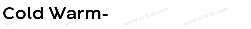 Cold Warm字体转换